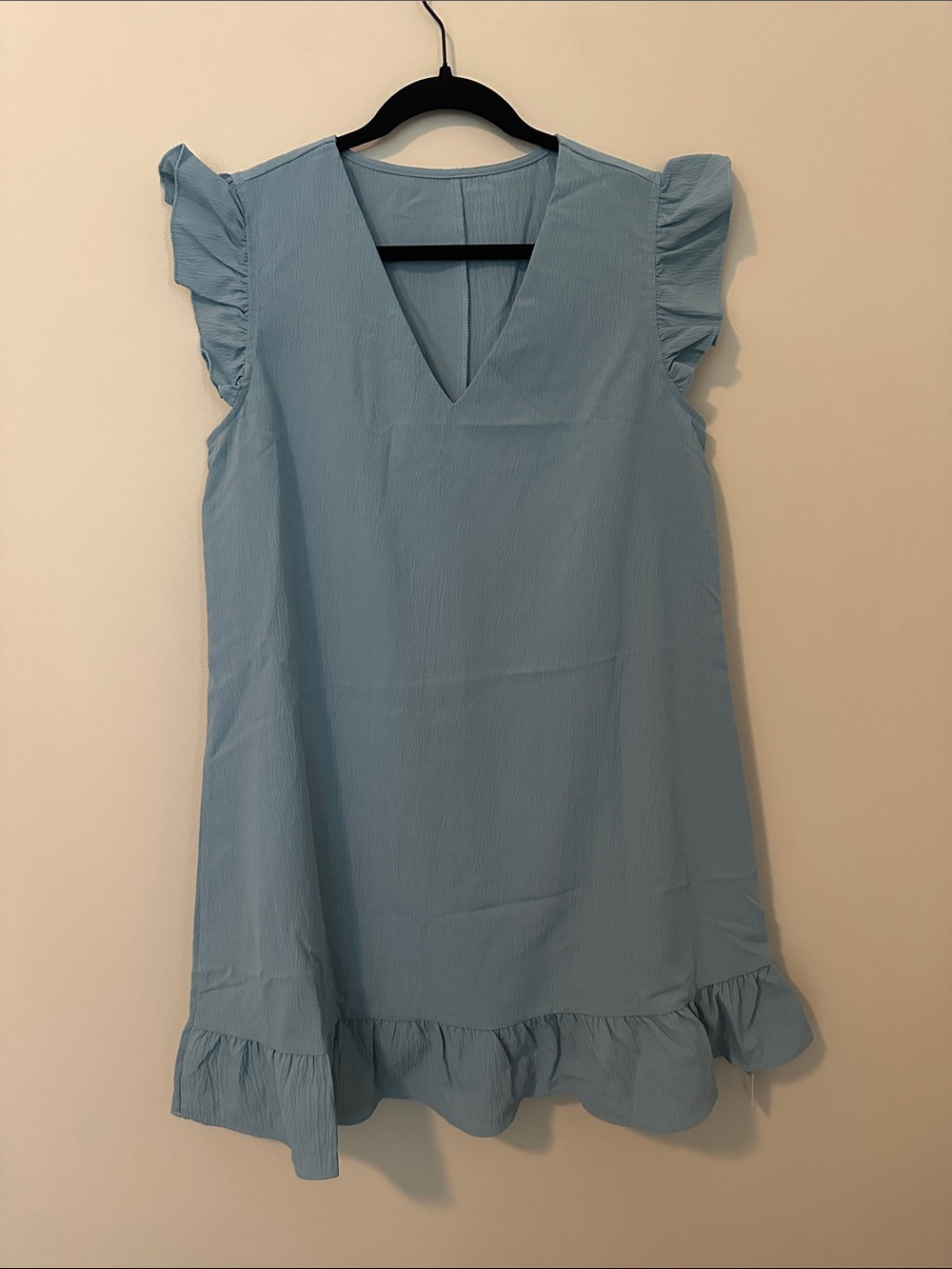 Cupshe Light Blue Ruffle Mini Dress